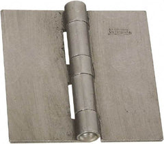 National Mfg. - 3-1/2" Long x 3-1/2" Wide Steel Full Surface Hinge - Plain Steel Finish, 5 Knuckles - Eagle Tool & Supply