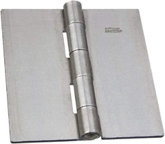 National Mfg. - 4-1/2" Long x 4-1/2" Wide Steel Full Surface Hinge - Plain Steel Finish, 5 Knuckles - Eagle Tool & Supply