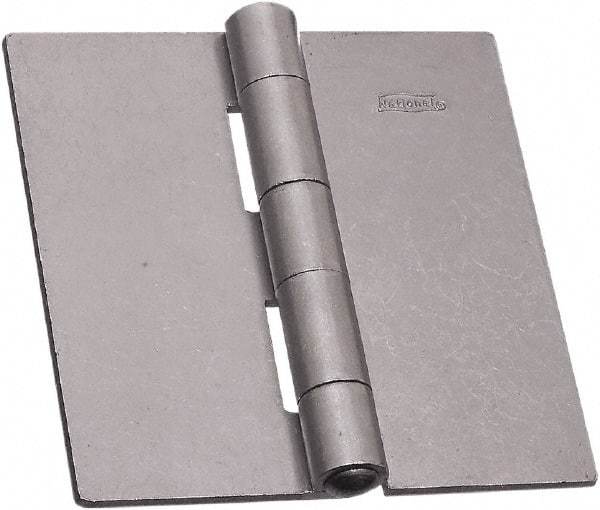 National Mfg. - 4" Long x 4" Wide Steel Full Surface Hinge - Plain Steel Finish, 5 Knuckles - Eagle Tool & Supply
