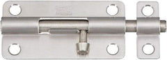 National Mfg. - 4" Long, 1.53" Wide Barrel Bolts - Stainless Steel - Eagle Tool & Supply