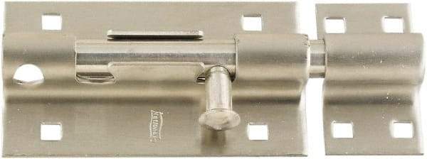 National Mfg. - 5" Long, 1.53" Wide Barrel Bolts - Stainless Steel - Eagle Tool & Supply