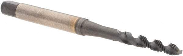 Kennametal - #2-56 UNC 2 Flute 2B Modified Bottoming Spiral Flute Tap - Vanadium High Speed Steel, TiN/CrC/C Finish, 45mm OAL, Right Hand Flute, Right Hand Thread, H2, Series T682 - Eagle Tool & Supply