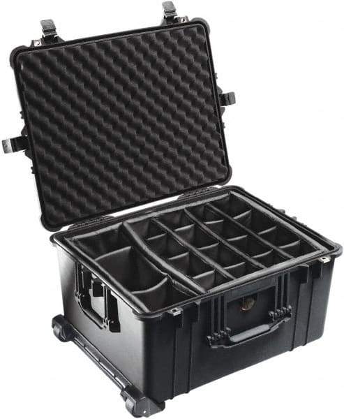 Pelican Products, Inc. - 19-37/64" Wide x 13-29/32" High, Clamshell Hard Case - Black, Polyethylene - Eagle Tool & Supply