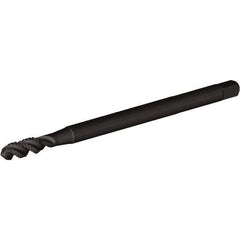 Kennametal - #8-32 UNC 3 Flute H3 Oxide Finish High Speed Steel Spiral Flute Extension Tap - Modified Bottoming Chamfer, 6" OAL, 2B Class of Fit, Series T830 - Eagle Tool & Supply