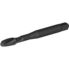 Kennametal - M12x1.75 Metric Coarse 3 Flute Plug Spiral Flute Tap - Vanadium High Speed Steel, Oxide Finish, 3-3/8" OAL, Left Hand Flute, Right Hand Thread, H2, Series T690 - Eagle Tool & Supply