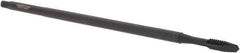 Kennametal - #10-24 UNC 2 Flute H3 Oxide Finish High Speed Steel Spiral Point Extension Tap - Plug Chamfer, 6" OAL, Series T820 - Eagle Tool & Supply