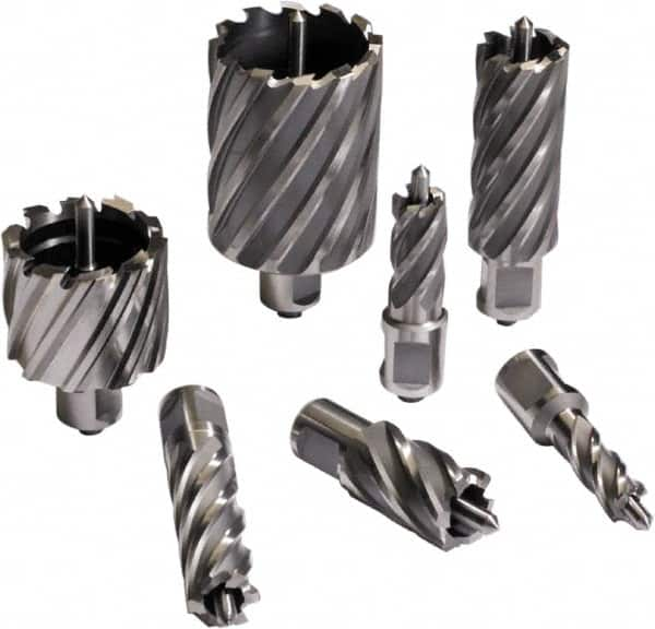 Cleveland Steel Tool - 2-1/8" Diam x 2" Deep Carbide-Tipped Annular Cutter - Eagle Tool & Supply