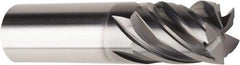 American Tool Service - 5/8", 3/4" LOC, 5/8" Shank Diam, 3" OAL, 5 Flute, Solid Carbide Square End Mill - Single End, AlCrN Finish, Spiral Flute, Variable° Helix, Centercutting, Right Hand Cut, Right Hand Flute - Eagle Tool & Supply