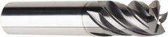 American Tool Service - 1/2", 3/4" LOC, 1/2" Shank Diam, 2-1/2" OAL, 5 Flute, Solid Carbide Square End Mill - Single End, AlCrN Finish, Spiral Flute, Variable° Helix, Centercutting, Right Hand Cut, Right Hand Flute - Eagle Tool & Supply