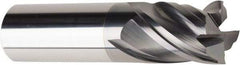 American Tool Service - 5/8", 3/4" LOC, 5/8" Shank Diam, 3" OAL, 4 Flute, Solid Carbide Square End Mill - Single End, AlCrN Finish, Spiral Flute, Variable° Helix, Centercutting, Right Hand Cut, Right Hand Flute - Eagle Tool & Supply
