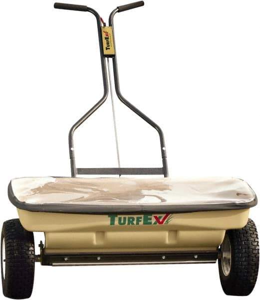 Trynex - 120 Lb Polyethylene Walk Behind Drop Landscape Spreader - 12" Pneumatic Wheels - Eagle Tool & Supply