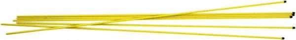 Trynex - 48" High x 1/2" Wide Snow Stake - Fiberglass, 0.33 Lbs, Yellow - Eagle Tool & Supply