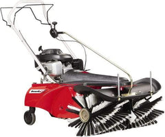 Trynex - 32" Sweeping Width, Single Brush Rotary Sweeper - Self Propelled, Rubber Wheels, Polypropylene Bristles - Eagle Tool & Supply