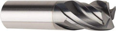 American Tool Service - 5/8", 4 Flute, Single End, Solid Carbide, 0.04" Corner Radius End Mill - 3" OAL, Right Hand Flute, 3/4" LOC, Right Hand Cut - Eagle Tool & Supply