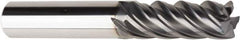 American Tool Service - 5/16", 5 Flute, Single End, Solid Carbide, 0.02" Corner Radius End Mill - 2-1/2" OAL, Right Hand Flute, 13/16" LOC, Right Hand Cut - Eagle Tool & Supply