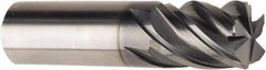 American Tool Service - 5/8", 5 Flute, Single End, Solid Carbide, 0.04" Corner Radius End Mill - 3" OAL, Right Hand Flute, 3/4" LOC, Right Hand Cut - Eagle Tool & Supply