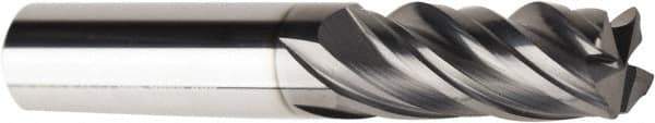 American Tool Service - 7/16", 4 Flute, Single End, Solid Carbide, 0.02" Corner Radius End Mill - 2-3/4" OAL, Right Hand Flute, 1" LOC, Right Hand Cut - Eagle Tool & Supply