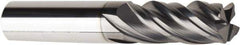 American Tool Service - 7/16", 4 Flute, Single End, Solid Carbide, 0.02" Corner Radius End Mill - 2-3/4" OAL, Right Hand Flute, 1" LOC, Right Hand Cut - Eagle Tool & Supply