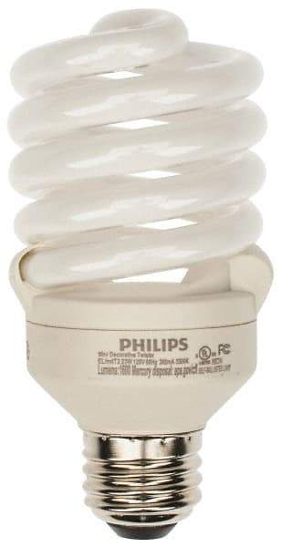 Philips - 23 Watt Fluorescent Residential/Office Medium Screw Lamp - 3,500°K Color Temp, 1,600 Lumens, 120 Volts, EL/mDT, 10,000 hr Avg Life - Eagle Tool & Supply