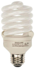 Philips - 23 Watt Fluorescent Residential/Office Medium Screw Lamp - 3,500°K Color Temp, 1,600 Lumens, 120 Volts, EL/mDT, 10,000 hr Avg Life - Eagle Tool & Supply