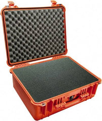 Pelican Products, Inc. - 17-13/64" Wide x 8-13/32" High, Clamshell Hard Case - Orange, Polyethylene - Eagle Tool & Supply