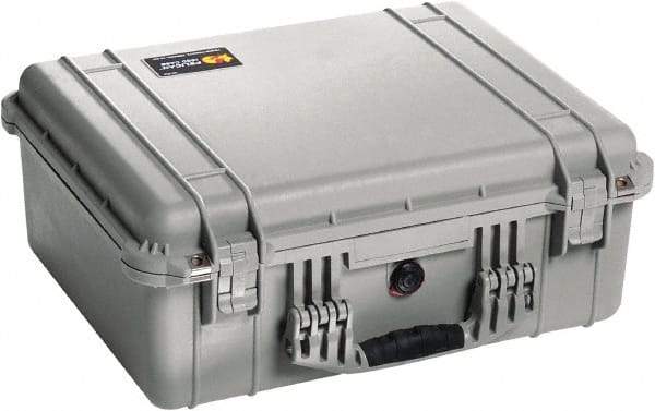 Pelican Products, Inc. - 17-13/64" Wide x 8-13/32" High, Clamshell Hard Case - Silver, Polyethylene - Eagle Tool & Supply
