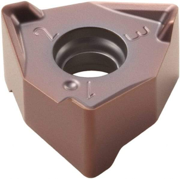 Seco - XNEX080616 M13 Grade MK2050 Carbide Milling Insert - TiSiN/TiAlN Finish, 1/4" Thick, 0.491" Inscribed Circle - Eagle Tool & Supply