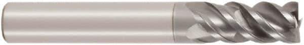 Seco - 5/8", 4 Flute, Single End, Solid Carbide, 1/8" Corner Radius End Mill - 3-3/4" OAL, 48° Helix, Right Hand Flute, 1-1/4" LOC, Right Hand Cut - Eagle Tool & Supply