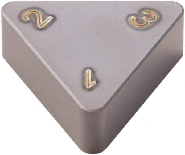 Seco - TNGN223 Grade CBN060K PCBN Turning Insert - TiSiAlN Finish, 60° Triangle, 1/4" Inscr Circle, 1/8" Thick, 3/64" Corner Radius - Eagle Tool & Supply