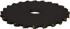 Seco - Arbor Hole Connection, 0.39" Cutting Width, 2-1/2" Depth of Cut, 8" Cutter Diam, 2" Hole Diam, 8 Tooth Indexable Slotting Cutter - 335.18 Toolholder, LNK.. 06.. Insert, Neutral Cutting Direction - Eagle Tool & Supply