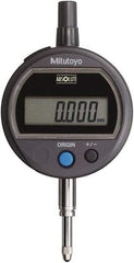 Mitutoyo - 0 to 12.7mm Range, 0.001mm Graduation, Electronic Drop Indicator - Lug Back, Accurate to 0.003mm, Metric System, LCD Display - Eagle Tool & Supply