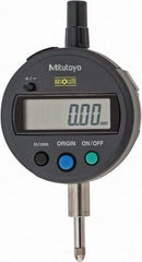 Mitutoyo - 0 to 12.7mm Range, 0.0005" Graduation, Electronic Drop Indicator - Lug Back, Accurate to 0.001", English & Metric System, LCD Display - Eagle Tool & Supply