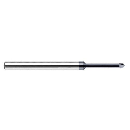 Corner Rounding End Mills - 0.0050″ Radius × 0.0200″ Pilot Diameter × 0.2500″ (1/4″) Neck Length Carbide 5° Flare Corner Rounding End Mills, 2 Flutes, AlTiN Coated