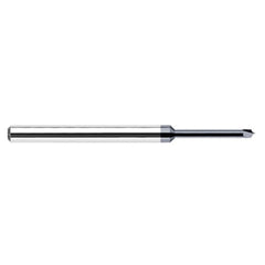 Corner Rounding End Mills - 0.0150″ (1/64″) Radius × 0.0200″ Pilot Diameter × 0.3120″ (5/16″) Neck Length Carbide 5° Flare Corner Rounding End Mills, 2 Flutes, AlTiN Coated