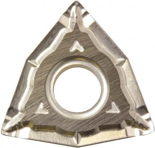 Kyocera - WNMG433 WQ Grade CA510 Carbide Turning Insert - TiCN/Al2O3/TiN Finish, 80° Trigon, 1/2" Inscr Circle, 3/16" Thick, 3/64" Corner Radius - Eagle Tool & Supply