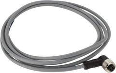 Telemecanique Sensors - 3 Amp, M12 4 Pin Elbowed Female Cordset Sensor and Receptacle - 250 VAC, 300 VDC, 2m Cable Length, IP67 Ingress Rating - Eagle Tool & Supply