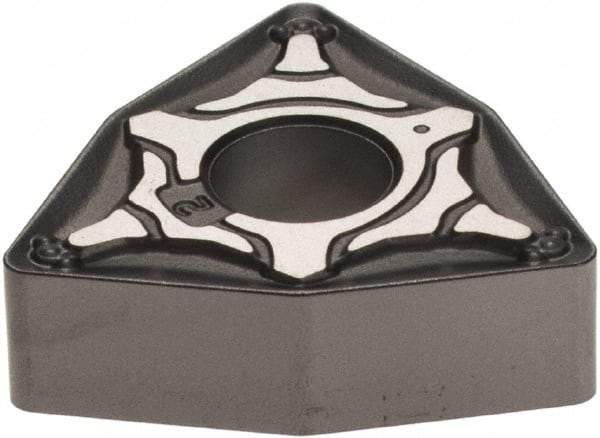 Walter - WNMG432 MP5 Grade WPP30S Carbide Turning Insert - TiCN/Al2O3/TiN Finish, 80° Trigon, 1/2" Inscr Circle, 3/16" Thick, 1/32" Corner Radius - Eagle Tool & Supply