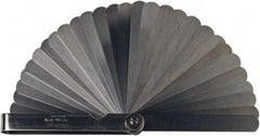 Mitutoyo - 28 Piece, 0.05 to 1mm Feeler Gage Set - 100mm Long x 13mm Wide, Tempered Steel - Eagle Tool & Supply