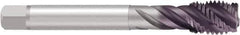 Emuge - 1-8 UNC 5 Flute 2B Bottoming Spiral Flute Tap - Cobalt, TiCN Finish, 6.299" OAL, Right Hand Flute, Right Hand Thread, Series Enorm - Eagle Tool & Supply