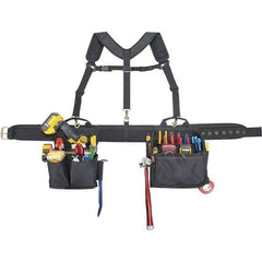 CLC - 28 Pocket Black Ballistic Polyester Combo Tool Bag System - 28" Wide x 6" Deep x 26" High - Eagle Tool & Supply