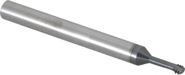 Scientific Cutting Tools - #10-32 UNF, 0.139" Cutting Diam, 3 Flute, Solid Carbide Helical Flute Thread Mill - Internal Thread, 0.4" LOC, 2-1/2" OAL, 1/4" Shank Diam - Eagle Tool & Supply