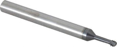 Scientific Cutting Tools - #10-32 UNF, 0.139" Cutting Diam, 3 Flute, Solid Carbide Helical Flute Thread Mill - Internal Thread, 0.4" LOC, 2-1/2" OAL, 1/4" Shank Diam - Eagle Tool & Supply