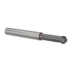 Scientific Cutting Tools - 1/2-18 UNS, 0.37" Cutting Diam, 3 Flute, Solid Carbide Helical Flute Thread Mill - Internal Thread, 1.2" LOC, 3-1/2" OAL, 3/8" Shank Diam - Eagle Tool & Supply