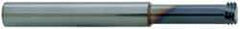 Scientific Cutting Tools - #10-48 UNS, 0.139" Cutting Diam, 3 Flute, Solid Carbide Helical Flute Thread Mill - Internal Thread, 0.6" LOC, 2-1/2" OAL, 1/4" Shank Diam - Eagle Tool & Supply