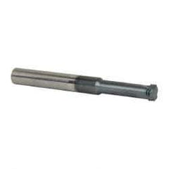 Scientific Cutting Tools - 1/2-20 UNF, 0.37" Cutting Diam, 3 Flute, Solid Carbide Helical Flute Thread Mill - Internal Thread, 1.2" LOC, 3-1/2" OAL, 3/8" Shank Diam - Eagle Tool & Supply