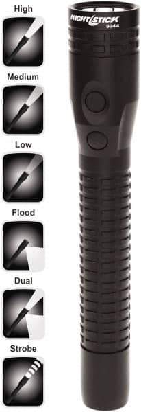 Bayco - LED Bulb, Industrial/Tactical Flashlight - Black Aluminum Body, Integrated Batteries - Eagle Tool & Supply