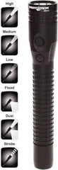 Bayco - LED Bulb, Industrial/Tactical Flashlight - Black Aluminum Body, Integrated Batteries - Eagle Tool & Supply