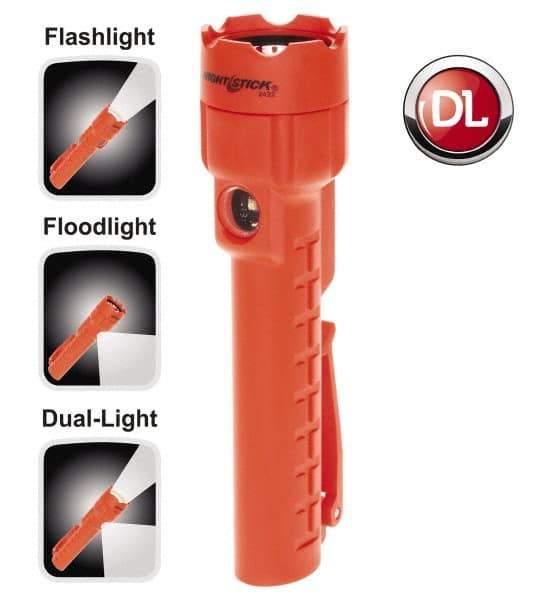 Bayco - LED Bulb, 130 Lumens, Industrial/Tactical Flashlight - Red Plastic Body, 3 AA Batteries Included - Eagle Tool & Supply