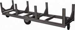 Durham - 10,000 Lb Capacity Steel Bar Cradle Truck - Steel Deck, 60" OAW, Phenolic Casters - Eagle Tool & Supply