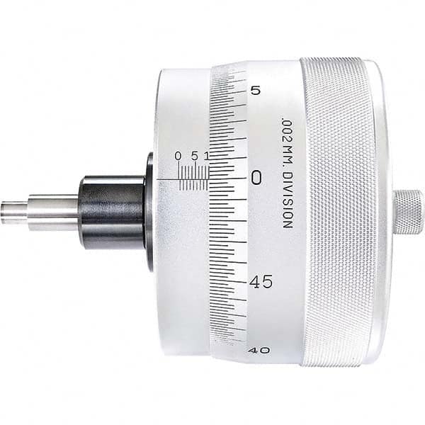 Starrett - 25mm, 4-1/16 Inch Plain Thimble, 0.3118 Inch Diameter x 1-7/16 Inch Long Spindle, Mechanical Micrometer Head - Eagle Tool & Supply